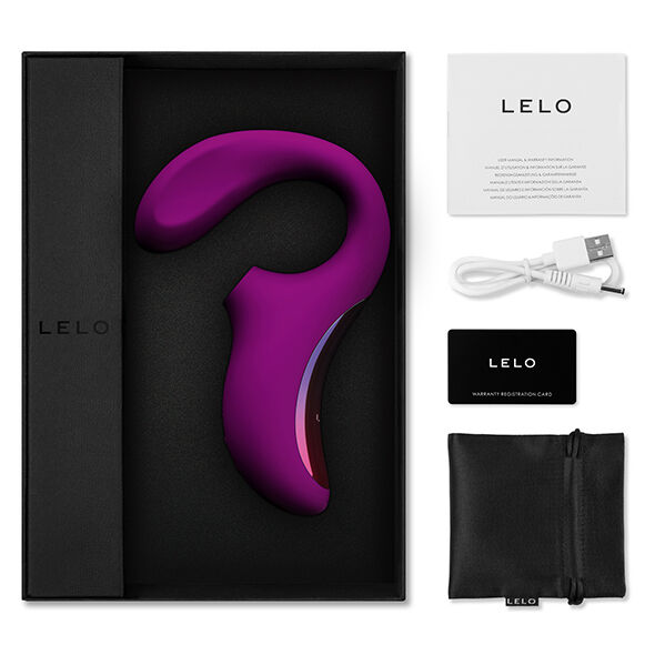 Lelo - Enigma Massaggiatore a Doppia Aspirazione Rosa Profonda - immagine 3