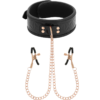 Begme - Black Edition Collare con Morsetti per Capezzoli