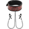 Begme - Colletto Red Edition con Morsetti per Capezzoli con Fodera in Neoprene