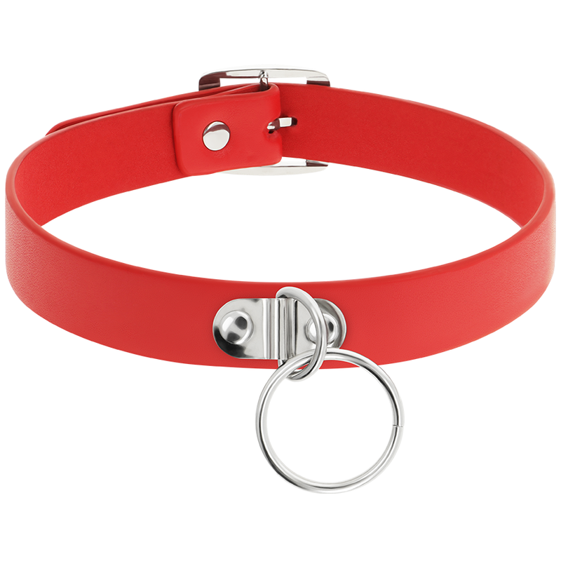 Coquette Chic Desire - Collana in Pelle Vegana Rossa Accessorio Fetish Donna - immagine 3