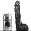 All Black - Dildo Realistico Nero Morbido 20 Cm