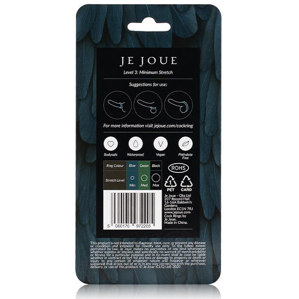 Je Joue - Anello in Silicone Blu Strangolamento Minimo - immagine 5