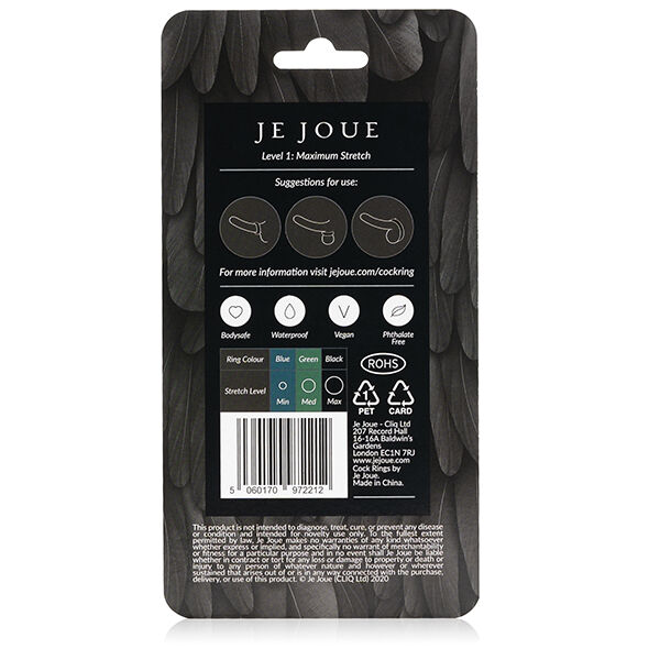 Je Joue - Anello per il Cazzo in Silicone Massima Elasticità - Nero - immagine 5