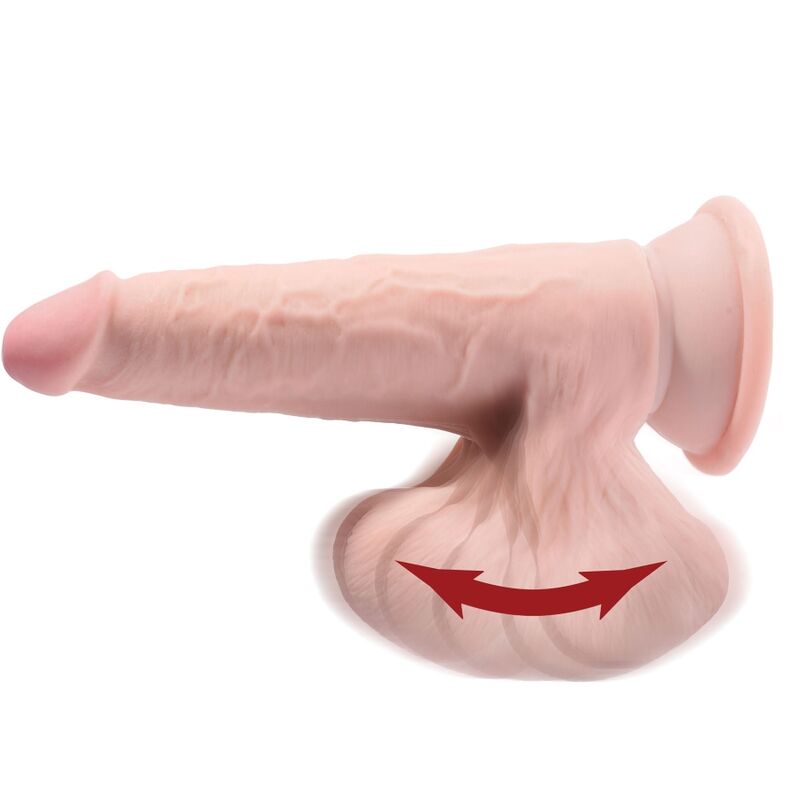 King Cock - Plus 3D Dildo Sfere Oscillanti 15.2 Cm Pelle Chiara - immagine 4