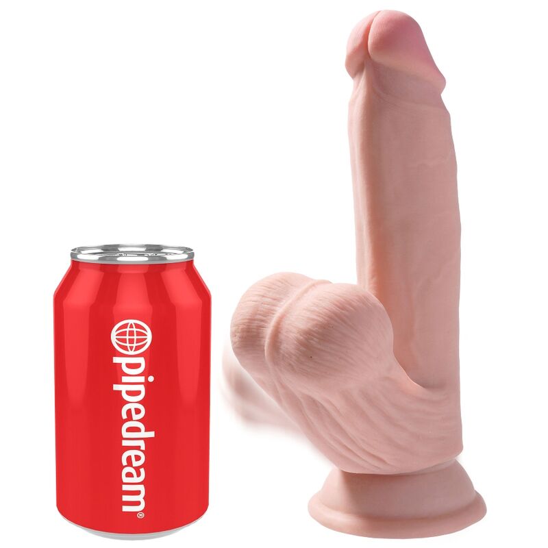 King Cock - Plus 3D Dildo Sfere Oscillanti 15.2 Cm Pelle Chiara - immagine 2