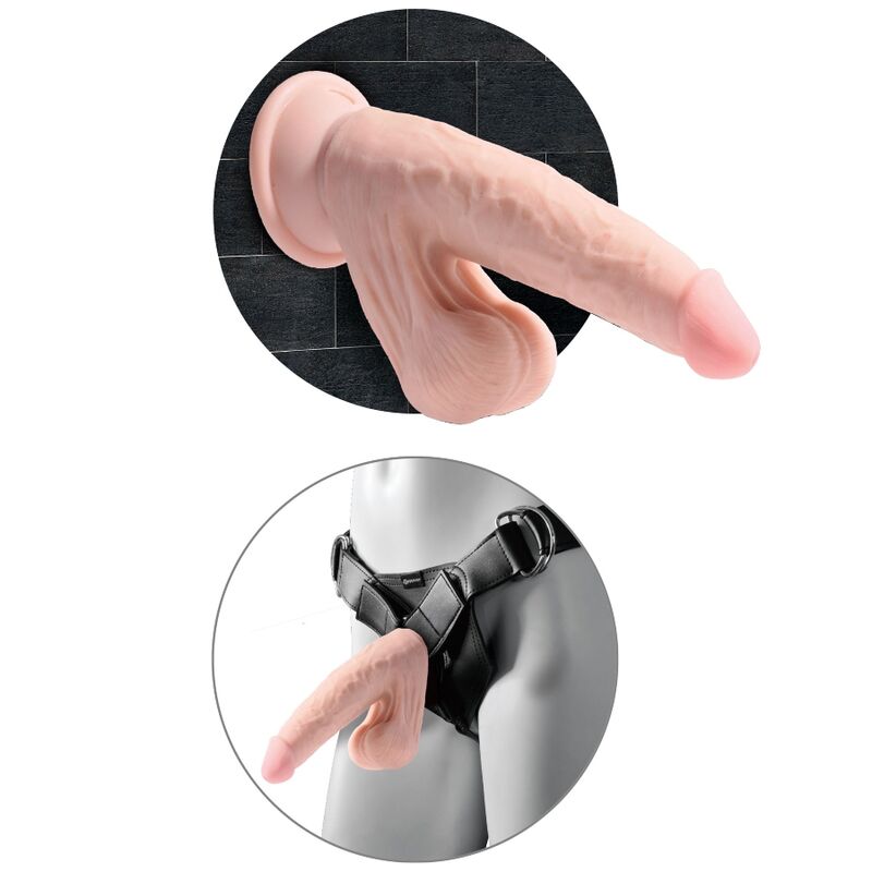 King Cock - Plus 3D Dildo Sfere Oscillanti 15.2 Cm Pelle Chiara - immagine 5
