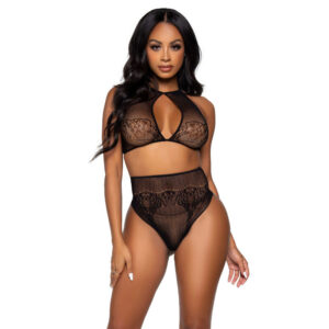 Leg Avenue - Set Due Pezzi Leg Avenue - Crop Top e Perizoma Panty Taglia Unica