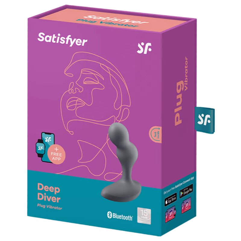 Satisfyer - App Plug Vibrante Deep Diver Grigio - immagine 4