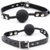 Ohmama Fetish - Ball Gag in Silicone con Cintura in Pelle (Lucchetto Incluso)