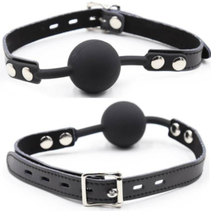 Ohmama Fetish - Ball Gag In Silicone Con Cintura In Pelle (Lucchetto Incluso)