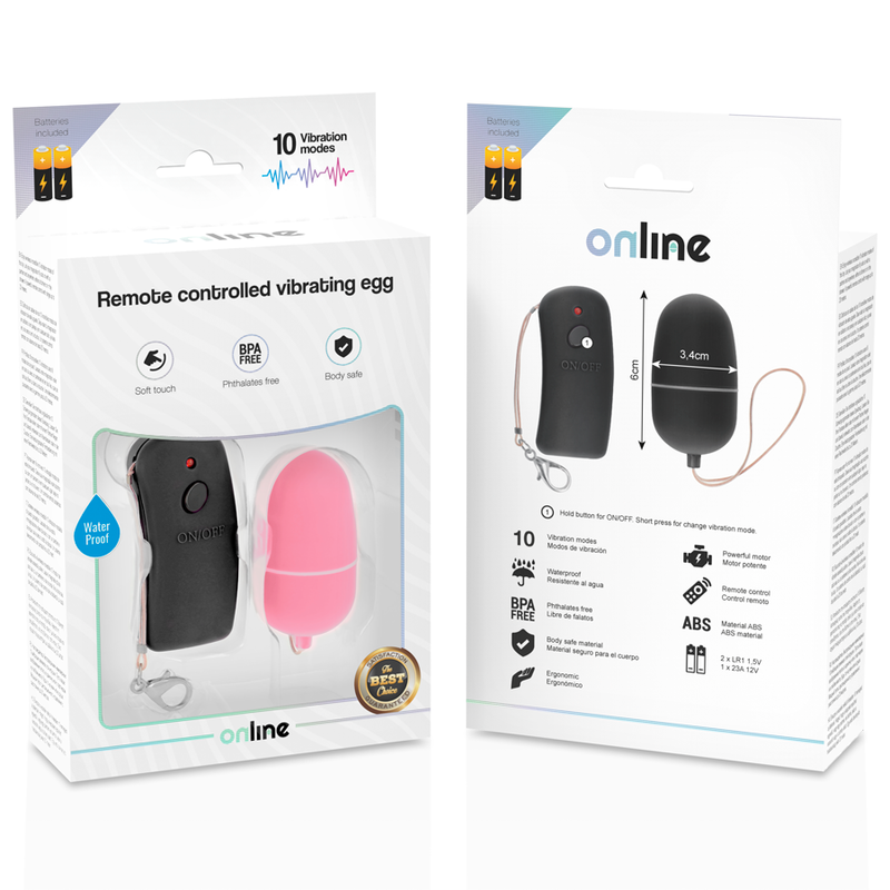 Online - Uovo Vibrante con Telecomando Rosa - immagine 4