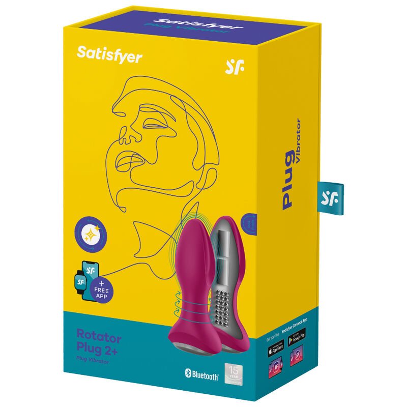 Satisfyer - Rotator Plug 2+ App Vibrante Plug Rosso - immagine 5