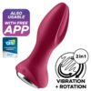 Satisfyer - Rotator Plug 2+ App Vibrante Plug Rosso