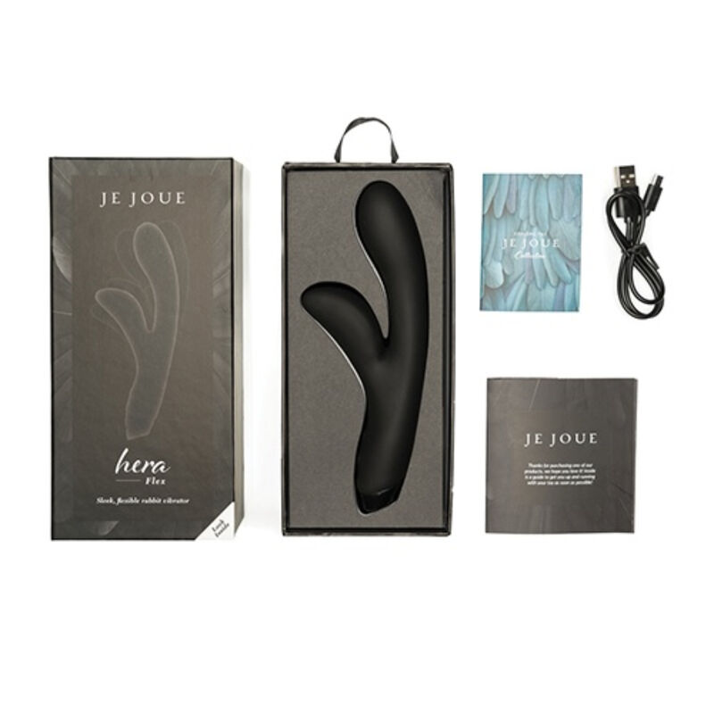 Je Joue - Vibratore Hera Flex Coniglio - Nero - immagine 4