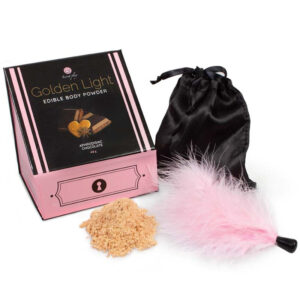 Secretplay - Kit Golden Light Afrodisiaco Polvere Edibile di Cioccolato e Piuma