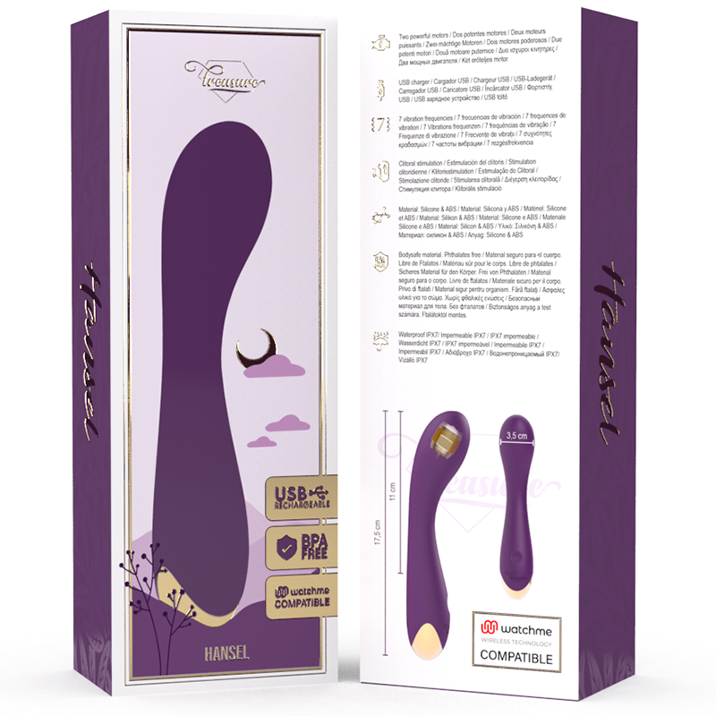 Treasure - Hansel Vibratore Punto G + Telecomando Watchme - immagine 2