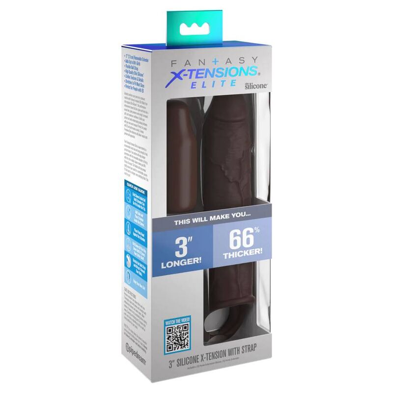 Fantasy X- Tensions - Pipedreams Estensione con Cinturino 17,78 Cm Marrone - immagine 3