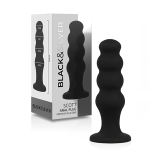 Black&Silver - Plug Anale In Silicone Scott Premium Nero