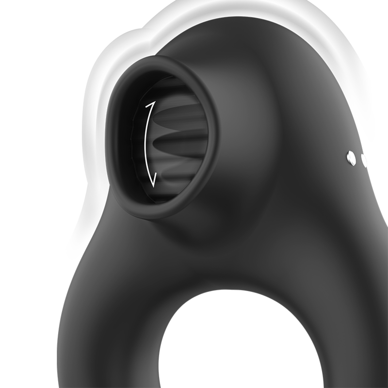 Black&Silver - Anello Vibratore in Silicone 3 Motori Ricaricabile Nero - immagine 4