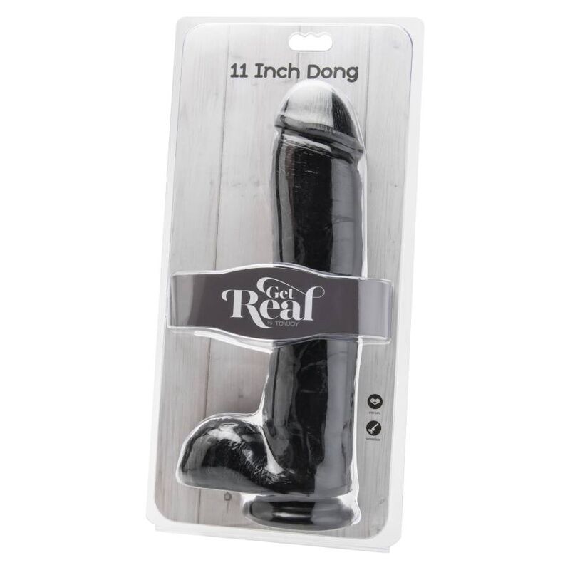 Get Real - Dildo 28 Cm con Sfere Nero - immagine 2