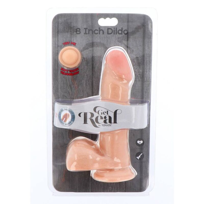 Get Real - Dildo a Doppia Densità 18 Cm Palle di Pelle - immagine 3