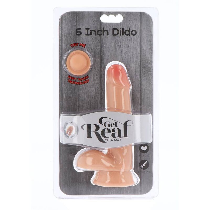 Get Real - Dildo a Doppia Densità 17 Cm Palle Pelle - immagine 2