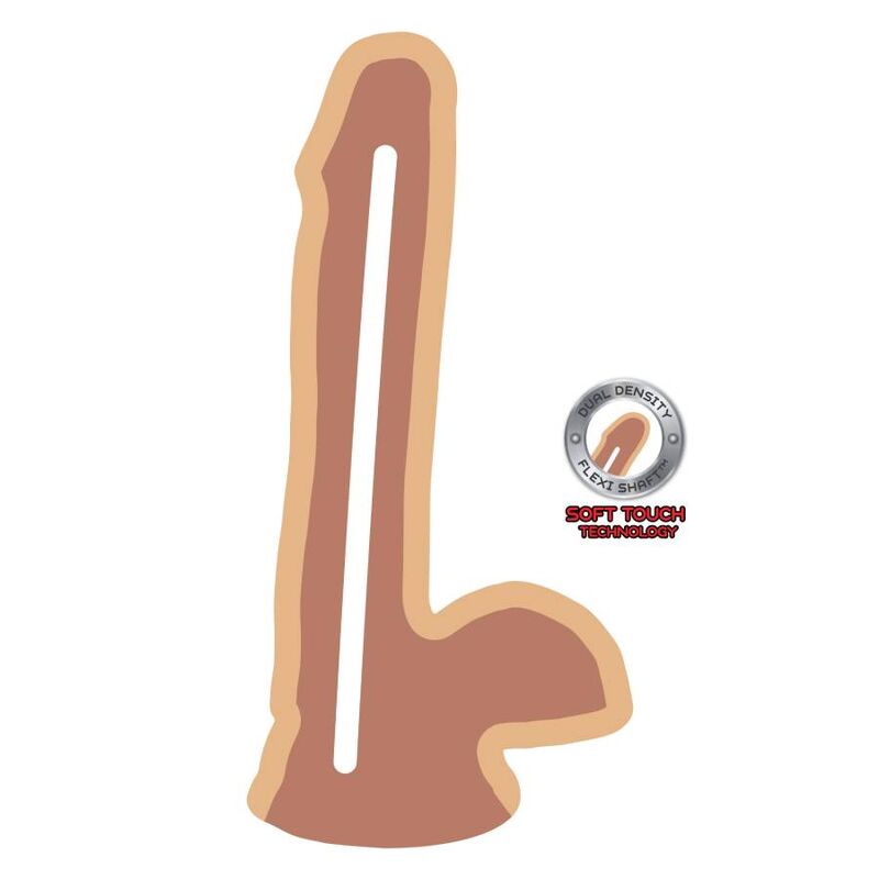 Get Real - Dildo a Doppia Densità 17 Cm Palle Pelle - immagine 3