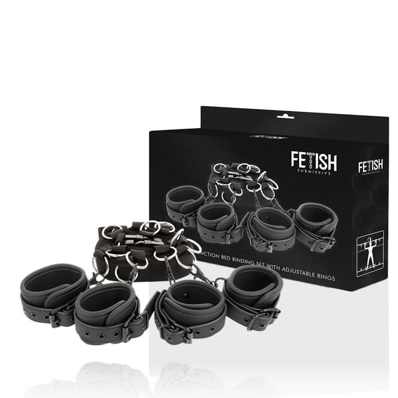 Fetish Submissive - Set di Cravatte da Letto con Fodera in Noprene - immagine 2