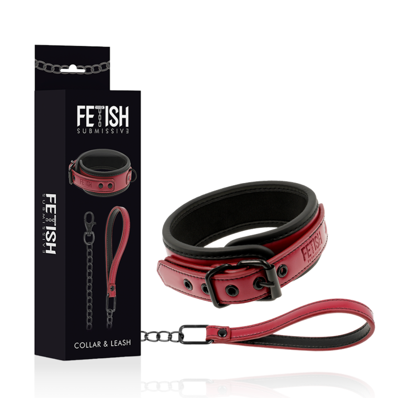 Fetish Submissive Dark Room - Collana a Catena con Fodera in Neoprene - immagine 2
