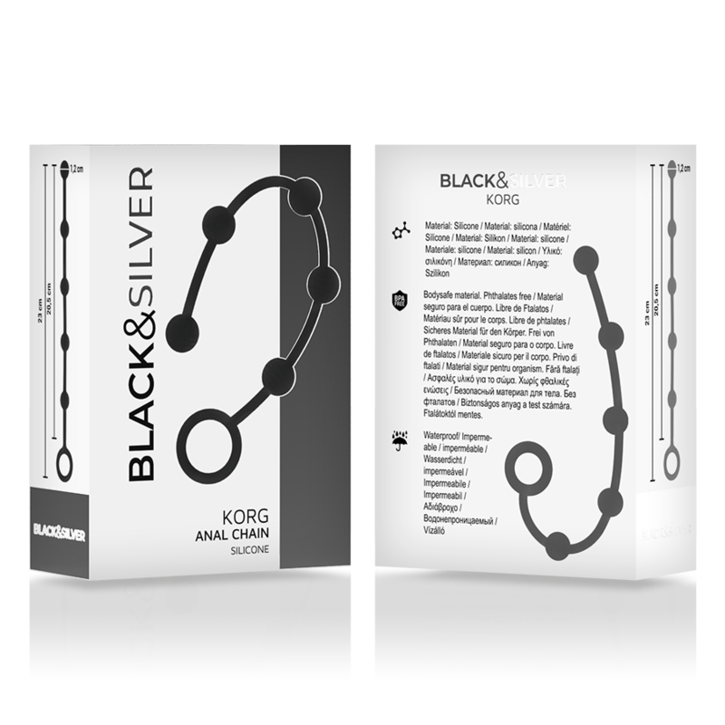 Black&Silver - Korg Rosario Anale Iniziazione in Silicone 21 Cm - immagine 4