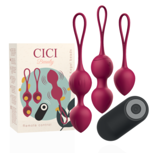 Cici Beauty - Premium Silicone 3 Perline Vibranti Kegel Telecomando
