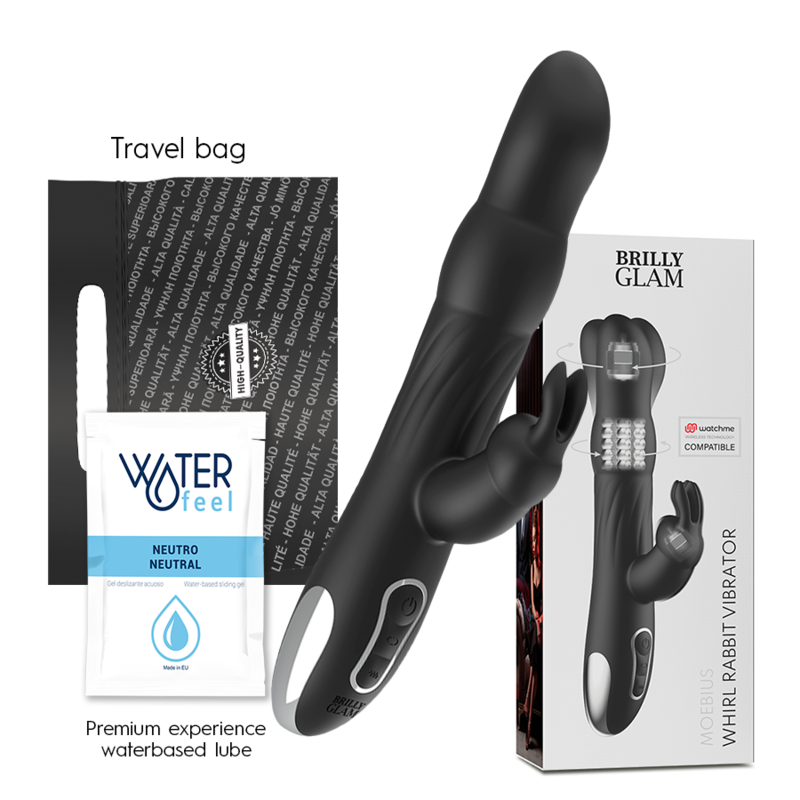Brilly Glam - Moebius Vibratore Rabbit E Rotatore + Telecomando Watchme - immagine 2