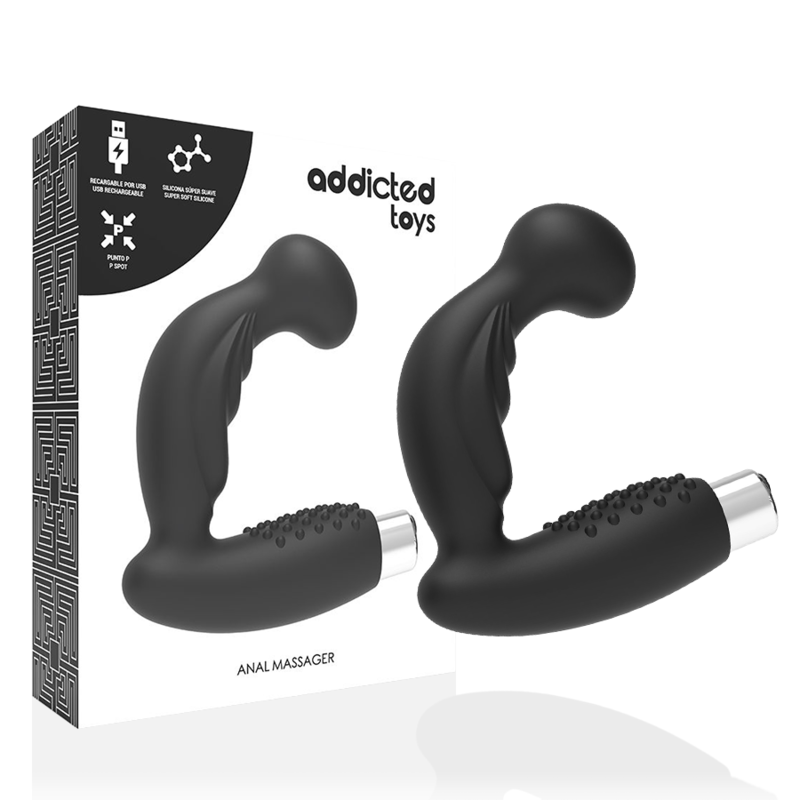 Addicted Toys - Vibratore Prostatico Ricaricabile Modello 3 - Nero - immagine 2