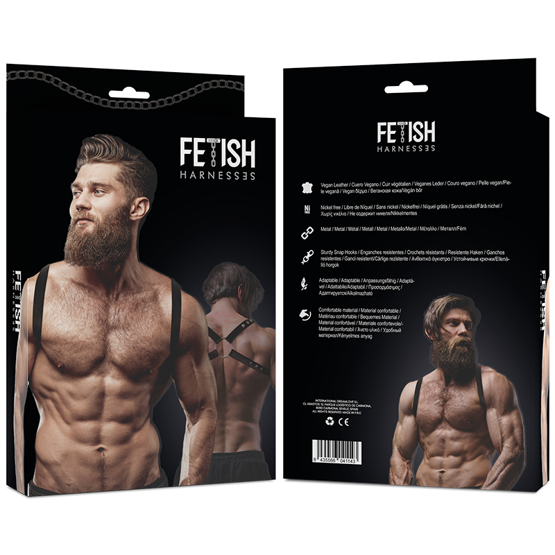 Fetish Submissive Attitude - Imbracatura Posteriore in Ecopelle da Uomo - immagine 2