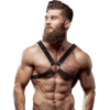 Fetish Submissive Attitude - Imbracatura in Ecopelle con Petto Incrociato da Uomo