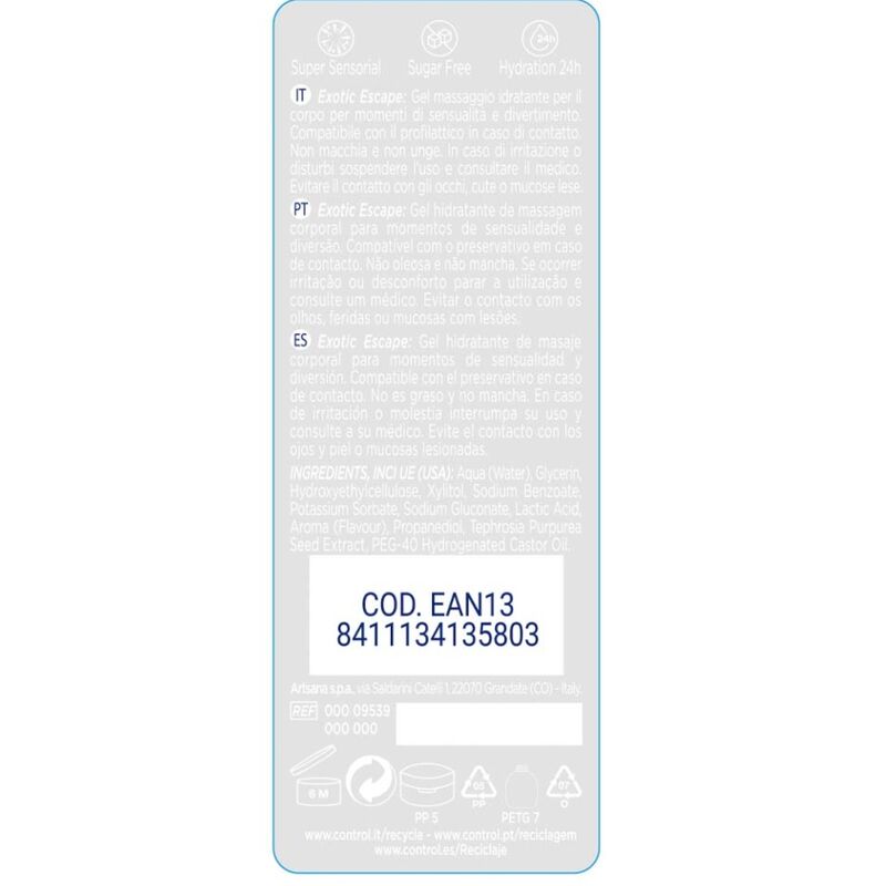 Control - 2 En 1 Massaggio e Piacere Esotico 200 Ml - immagine 2