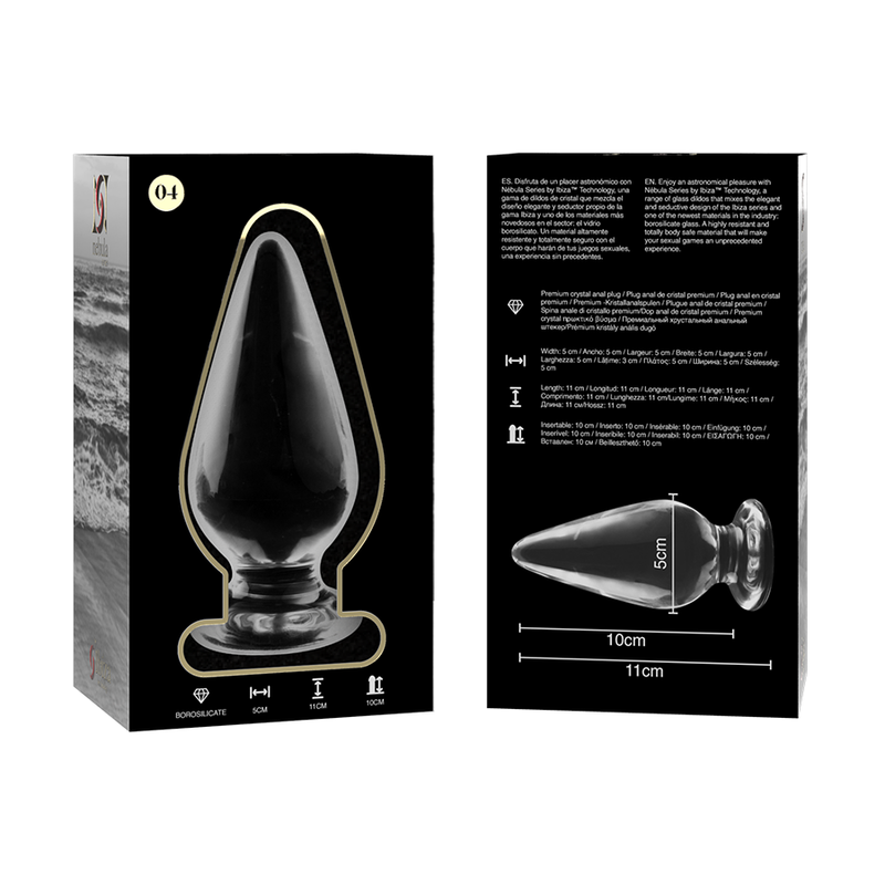 Nebula Series By Ibiza - Modello 4 Plug Anale Vetro Borosilicato Trasparente 11 Cm Ø 5 Cm - immagine 6