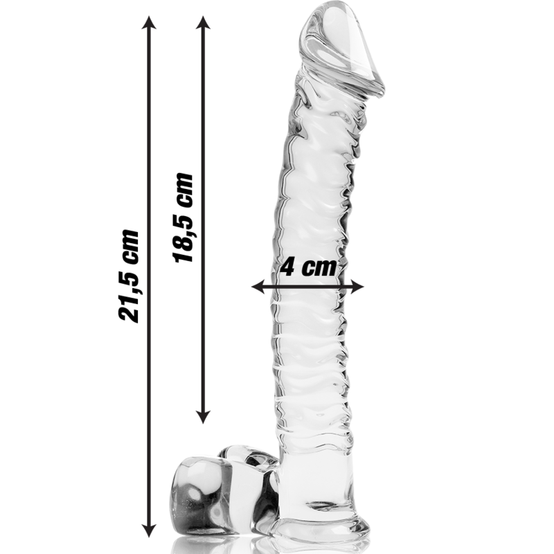 Nebula Series By Ibiza - Modello 23 Dildo in Vetro Borosilicato Trasparente 21.5 Cm Ø 4 Cm - immagine 3