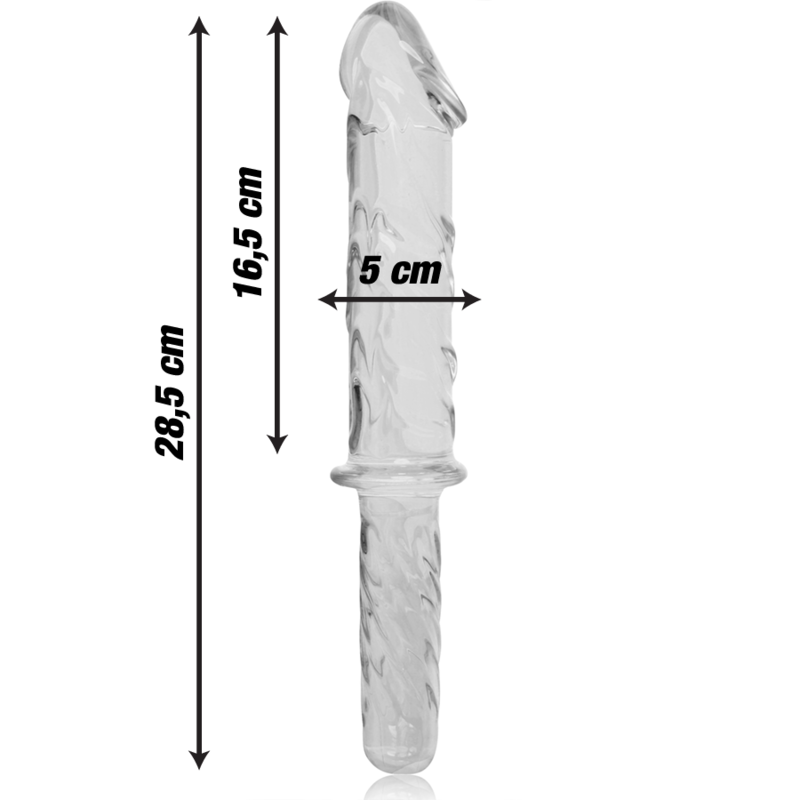 Nebula Series By Ibiza - Modello 24 Dildo in Vetro Borosilicato Trasparente 28.5 Cm Ø 5 Cm - immagine 3