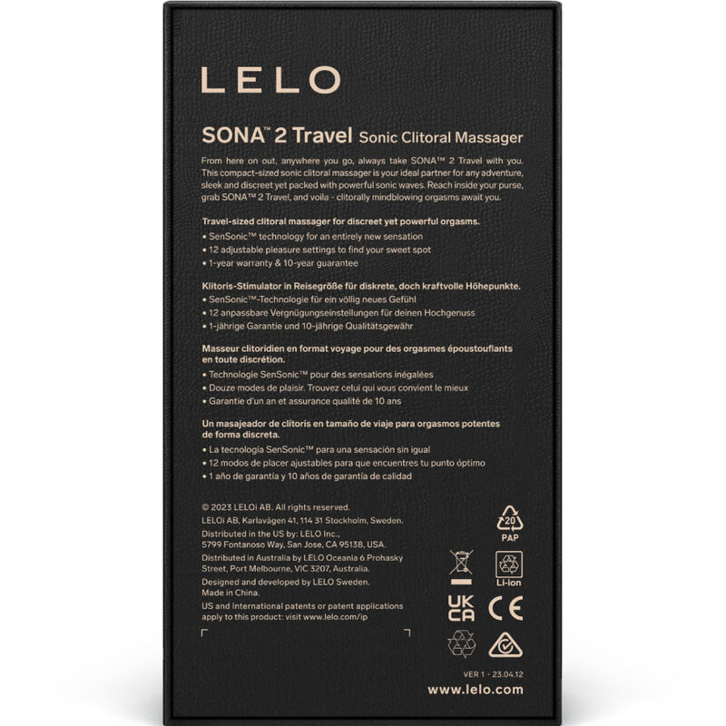Lelo - Sona 2 Massaggiatore Sonic per Clitoride da Viaggio Rosa - immagine 6