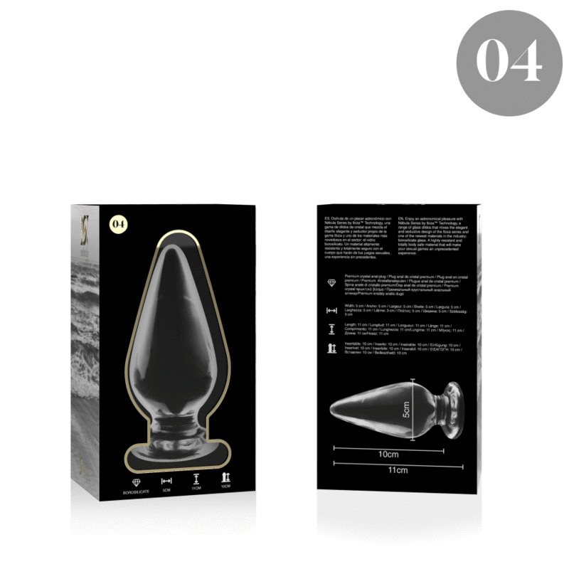 Nebula Series By Ibiza - Modello 4 Plug Anale Vetro Borosilicato Trasparente 11 Cm Ø 5 Cm - immagine 4