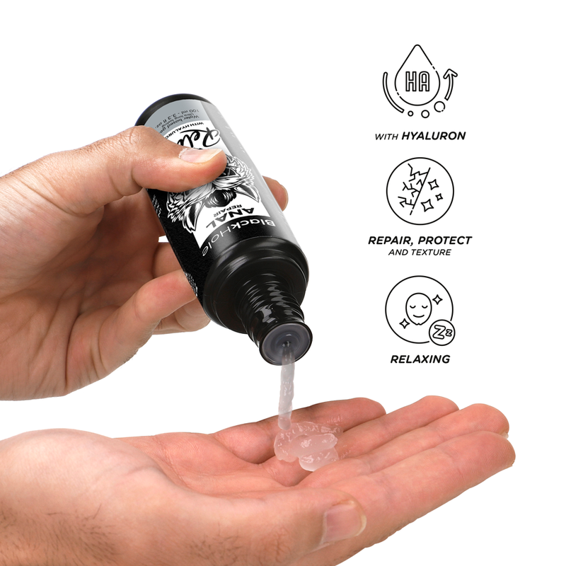 Black Hole - Riparatore Anale A Base D'acqua Relax Con Ialuronico 100 Ml - immagine 3