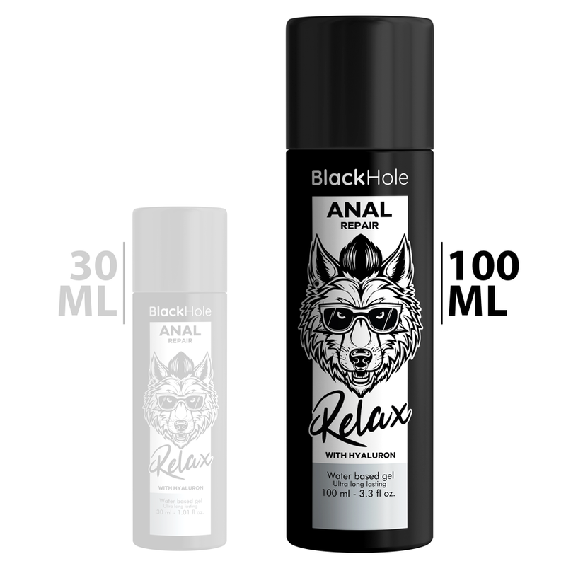 Black Hole - Riparatore Anale A Base D'acqua Relax Con Ialuronico 100 Ml - immagine 2