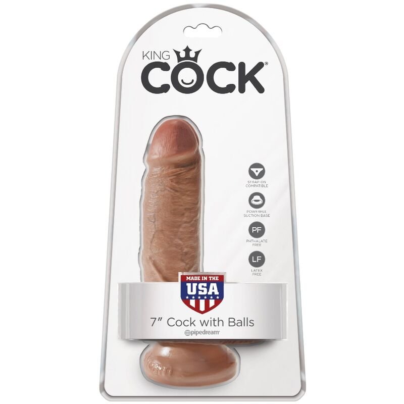 King Cock - Pene Realistico con Sfere 13.2 Cm Caramel - immagine 6