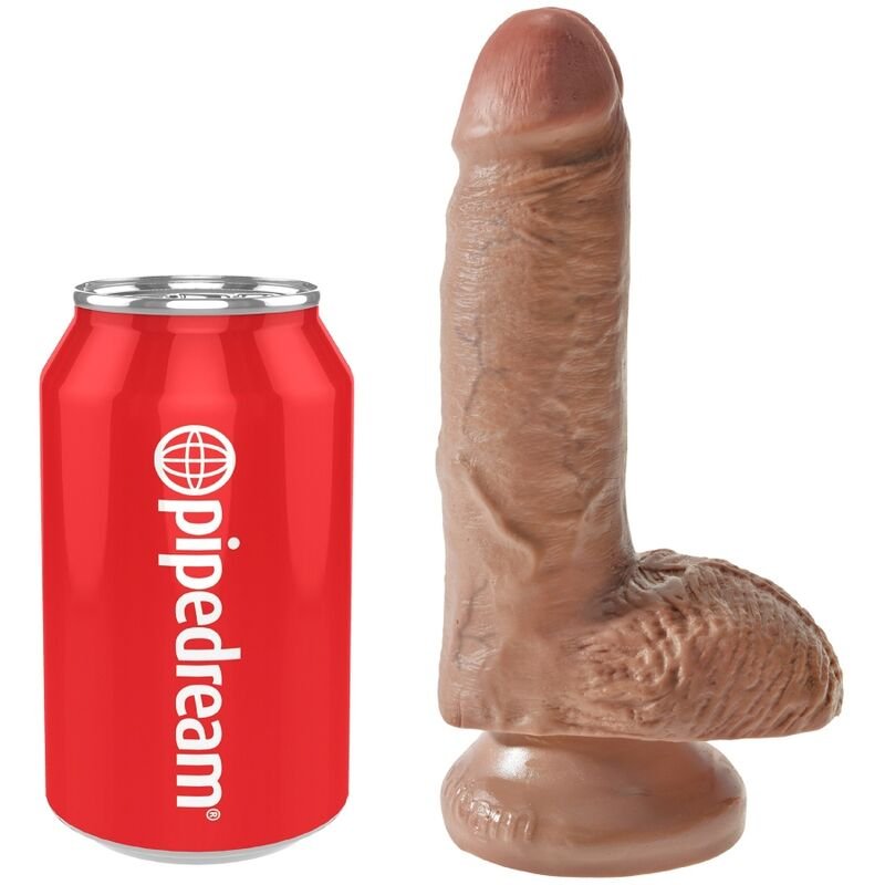 King Cock - Pene Realistico con Sfere 13.2 Cm Caramel - immagine 5