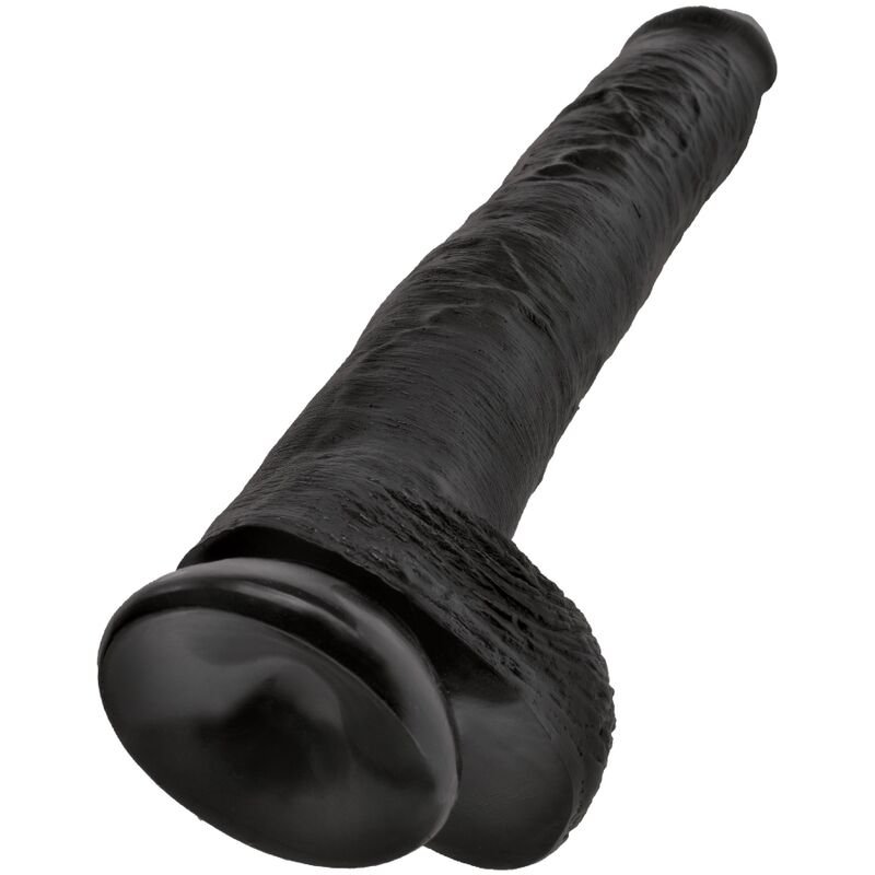 King Cock - Pene Realistico con Sfere 30.5 Cm Nero - immagine 5