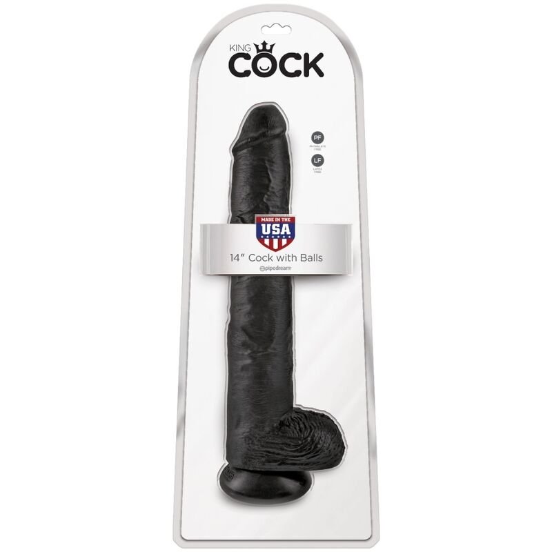 King Cock - Pene Realistico con Sfere 30.5 Cm Nero - immagine 6