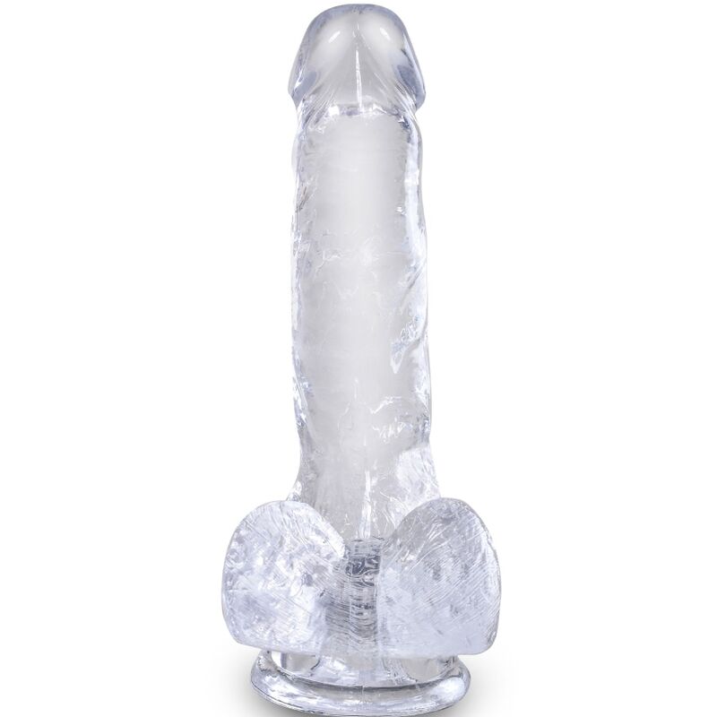 King Cock - Clear Pene Realistico con Sfere 13.5 Cm Trasparente - immagine 2