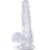 King Cock - Clear Pene Realistico con Sfere 13.5 Cm Trasparente