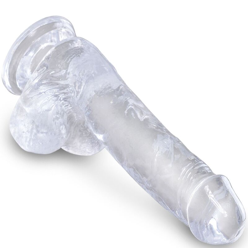 King Cock - Clear Pene Realistico con Sfere 13.5 Cm Trasparente - immagine 3